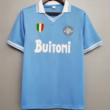 1986/87 Napoli Home Blue Retro Soccer Jersey