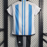 2022/23 Argentina Home Kids Soccer Jersey (3 Stars 3星)