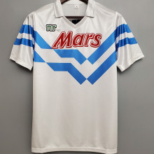 1988/89 Napoli Away White Retro Soccer Jersey