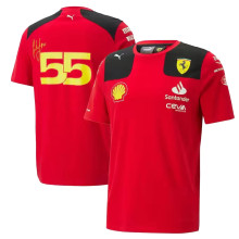 2023 Ferrari F1 55 Red Team T-Shirt 圆领