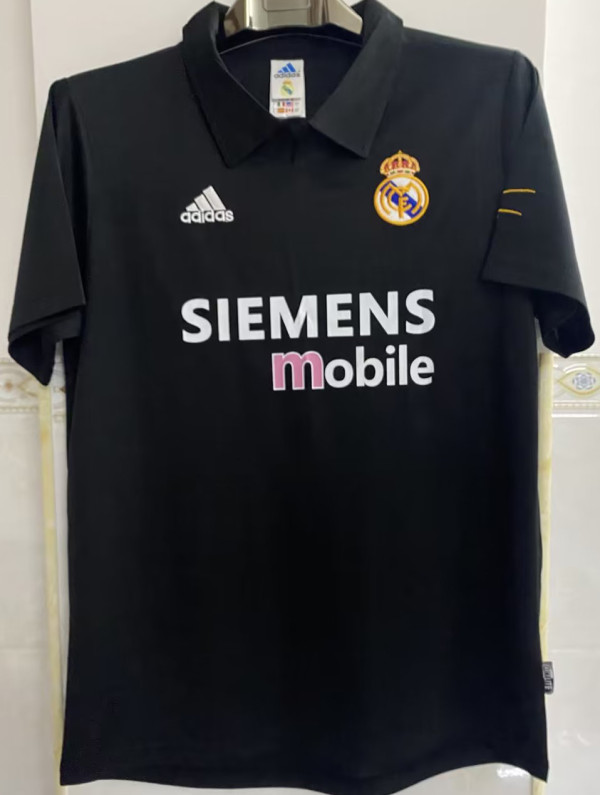 2002/03 RM Away Black Edición Centenaria Retro Jersey