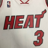 2005/06 Miami Heats WADE #3 Retro White NBA Jerseys热压