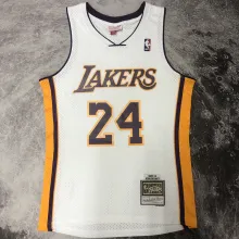 2009/10 Lakers BRYANT #24 Retro White NBA Jerseys热压