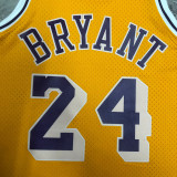 2007/08 Lakers BRYANT #24 Retro Yellow NBA Jerseys热压