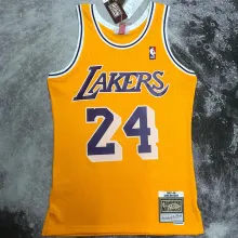 2007/08 Lakers BRYANT #24 Retro Yellow NBA Jerseys热压