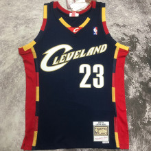 2008/09 Cleveland JAMES #23 Retro Dark Blue NBA Jerseys热压