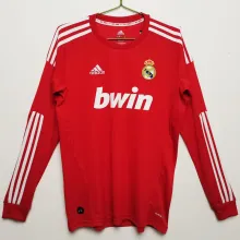 2011/12 RM Away Red Long Sleeve Retro Jersey