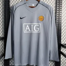 2007/08 M Utd Gray Goalkeeper Long Sleeve Retro Jersey