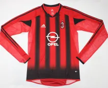 2004/05 AC Milan Home Long Sleeve Retro Jersey