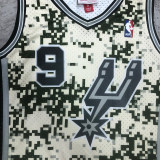 2013/14 Spurs PARKER #9 Camo Retro NBA Jerseys 热压