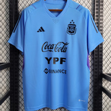2023 Argentina Blue 3 Start Training Jersey 3星 背后有广告