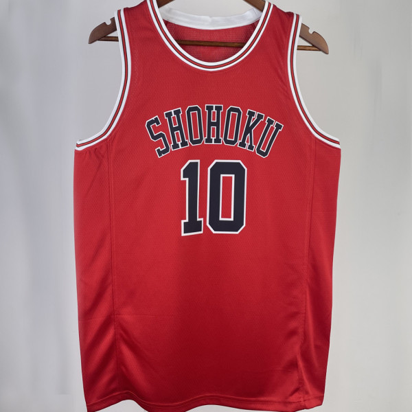 SAKURAGI #10 SHOHOKU Red NBA Jersey
