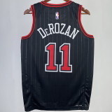 2023/24 Bulls DEROZAN #11 Black NBA Jerseys 热压