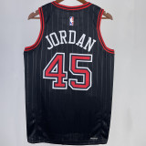 2023/24 Bulls JORDAN #45 Black NBA Jerseys 热压