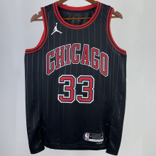 2023/24 Bulls PIPPEN #33 Black NBA Jerseys 热压