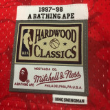 1997/98 Bulls BAPE×M&N #93 Red NBA Jerseys