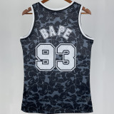 1993 Nets BAPE×M&N #93 Black NBA Jerseys