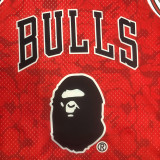 1997/98 Bulls BAPE×M&N #93 Red NBA Jerseys