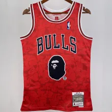 1997/98 Bulls BAPE×M&N #93 Red NBA Jerseys