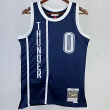 2015/16 KC Thunder WESTBROOK #0 Dark Blue Retro NBA Jerseys热压