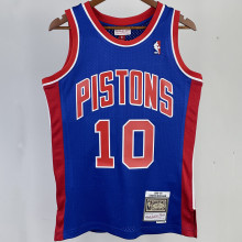 1988/89 KC Thunder RODMAN #10 Blue Retro NBA Jerseys 热压