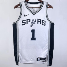 2023/24 Spurs WEMBANYAMA  #1  White  NBA Jerseys