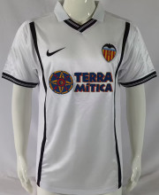 2000/01 Valencia Home White Retro Soccer Jersey