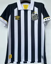 2023/24 Santos 1:1 Quality Away White Black Fans Jersey