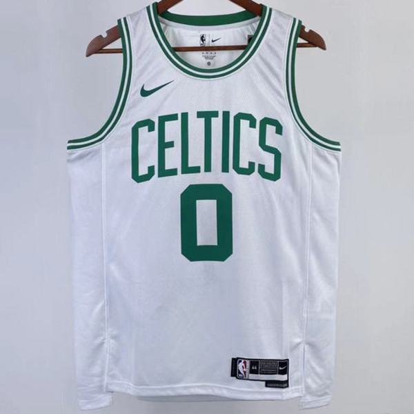 2023/24 Celtics TATUM #0  White NBA Jerseys 热压