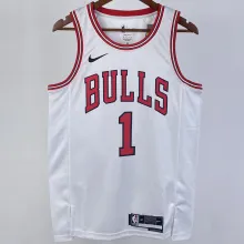 2023/24 Bulls ROSE #1 White NBA Jerseys 热压