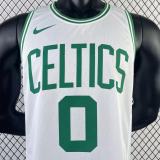 2023/24 Celtics TATUM #0  White NBA Jerseys 热压