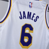 Lakers JAMES #6 White Kids NBA Jersey 热压