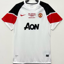 2010/11 M Utd Away White Retro UCL Version Soccer Jersey（胸前有绣欧冠决赛小字）