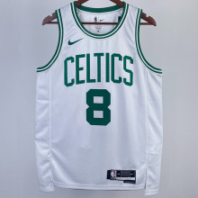 2023/24 Celtics  PORAIGIS #8 White NBA Jerseys 热压