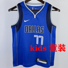 Mavericks DOECIC #77 Blue  Kids NBA Jersey 热压