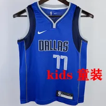 Mavericks DOECIC #77 Blue  Kids NBA Jersey 热压