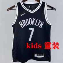 Nets DURANT #7 Bkacl Kids NBA Jersey 热压