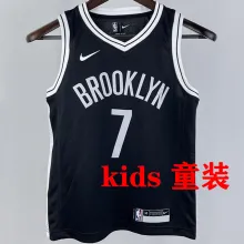 Nets DURANT #7 Bkacl Kids NBA Jersey 热压