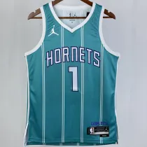 2023/24 Hornets  BALL #1 Green NBA Jerseys