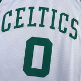 2023/24 Celtics TATUM #0  White Retro NBA Jerseys 热压
