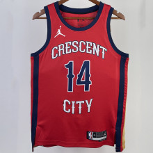 2023/24 Pelicans INGRAM #14  Red NBA Jerseys