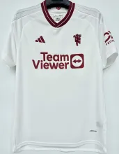 2023/24 M Utd 1:1 Quality Third White Fans Soccer Jersey