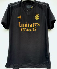 2023/24 RM 1:1 Quality Third Black Fans Soccer Jersey