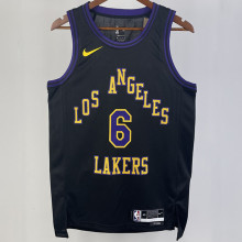 2023/24 Lakers JAMES #6  Black City Edition NBA Jerseys