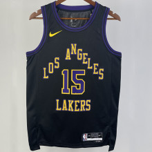 2023/24 Lakers REAVES #15 Black City Edition NBA Jerseys
