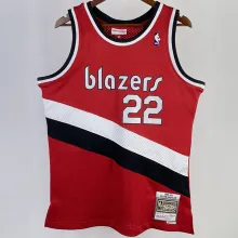 1983/84 Trail Blazers DREXLER #22 Red  Retro NBA Jerseys 热压