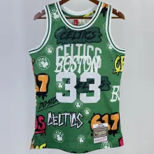 1985/86 Celtics BIRD #33 Green  Retro NBA Jerseys 热压