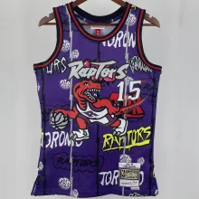 1998/99 Timberwolves CARTER #15 Purple Retro NBA Jerseys 热压