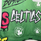 1907/08 Celtics GARNETT #5 Green  Retro NBA Jerseys 热压