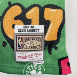 1907/08 Celtics GARNETT #5 Green  Retro NBA Jerseys 热压